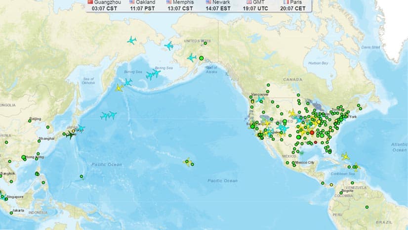 Coordinating FedEx maintenance worldwide with location intelligence