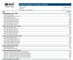 An example of a report which can be created in Business Analyst