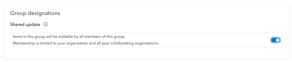 Group designations settings 