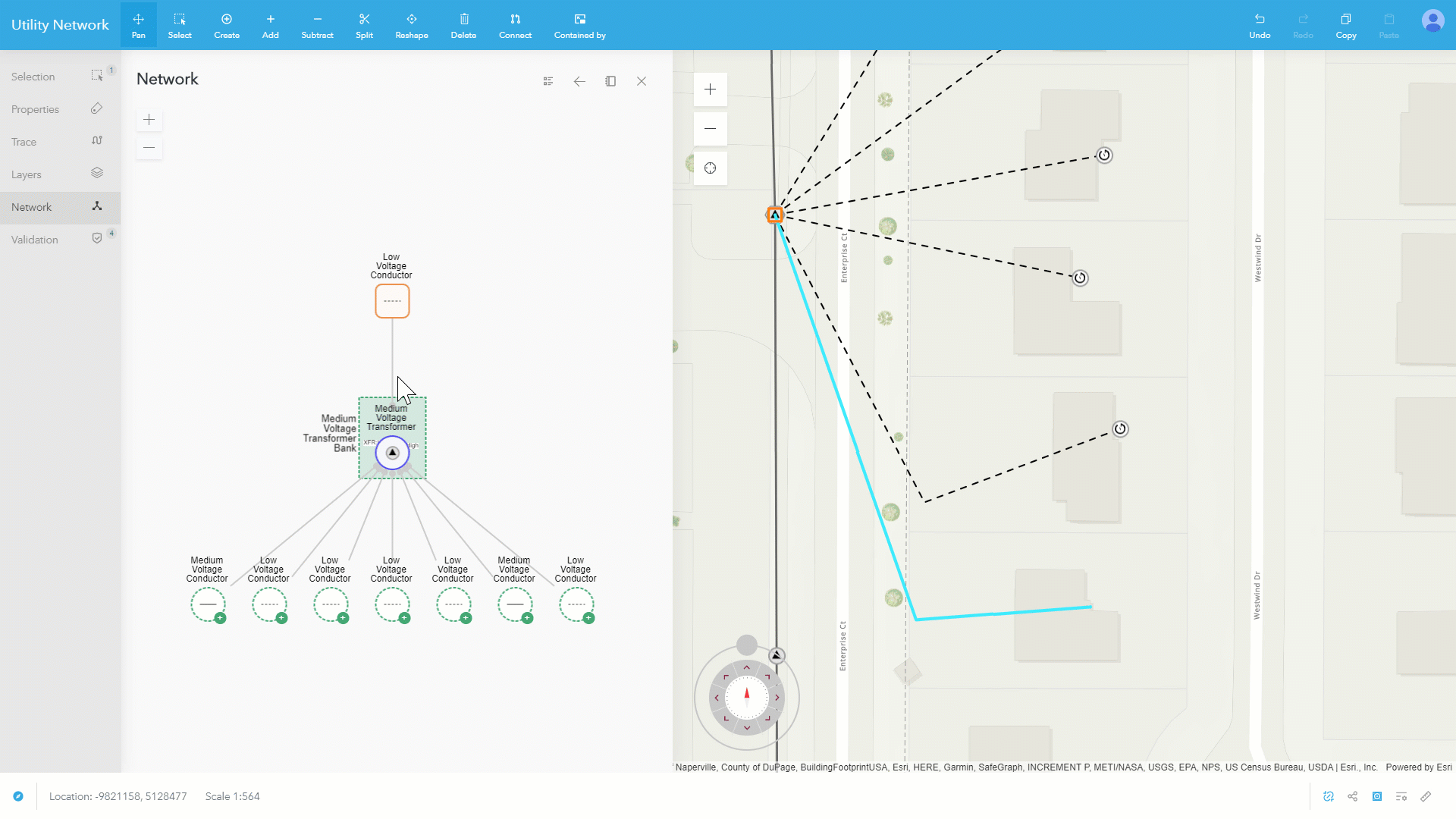 Image showing the connectivity of assets in a graphical view