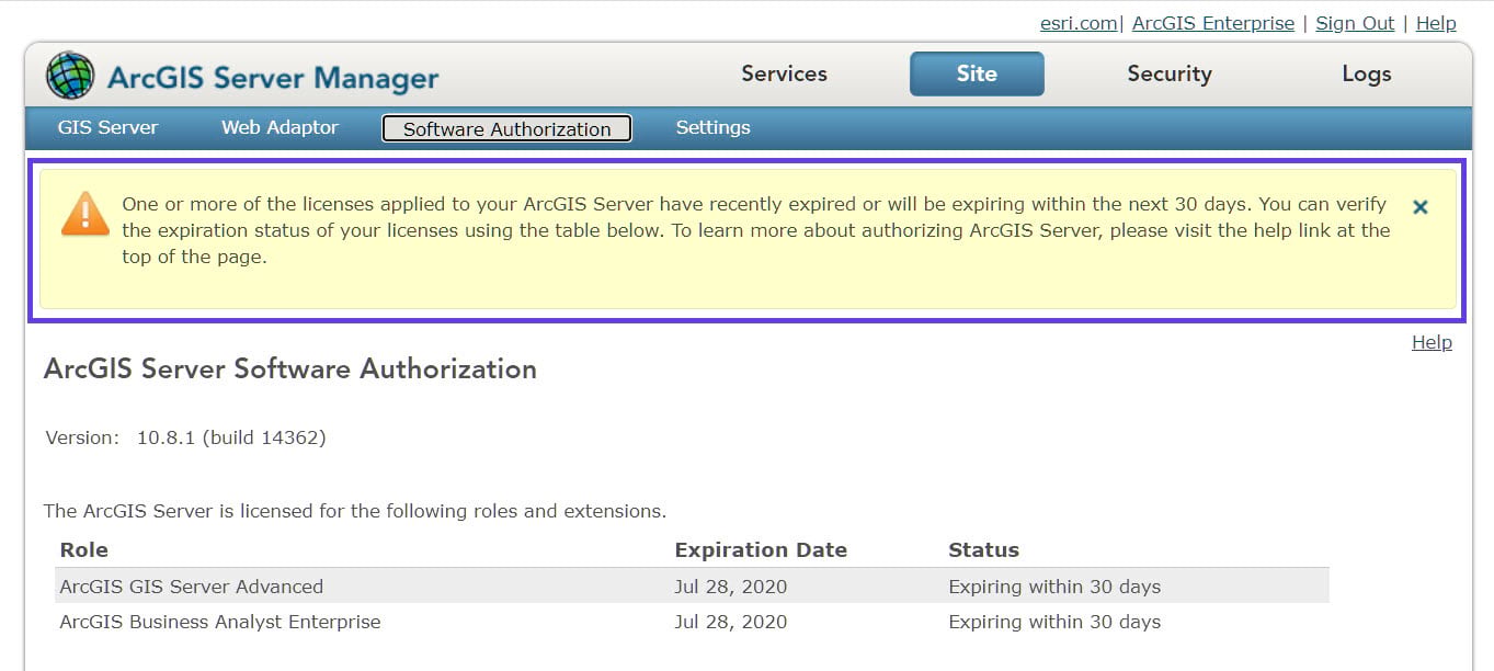 Server Manager Warning Server Manager Warning